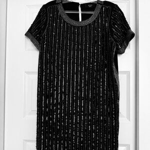 VICI Sequin Short-Sleeve Shift Dress - Size Small